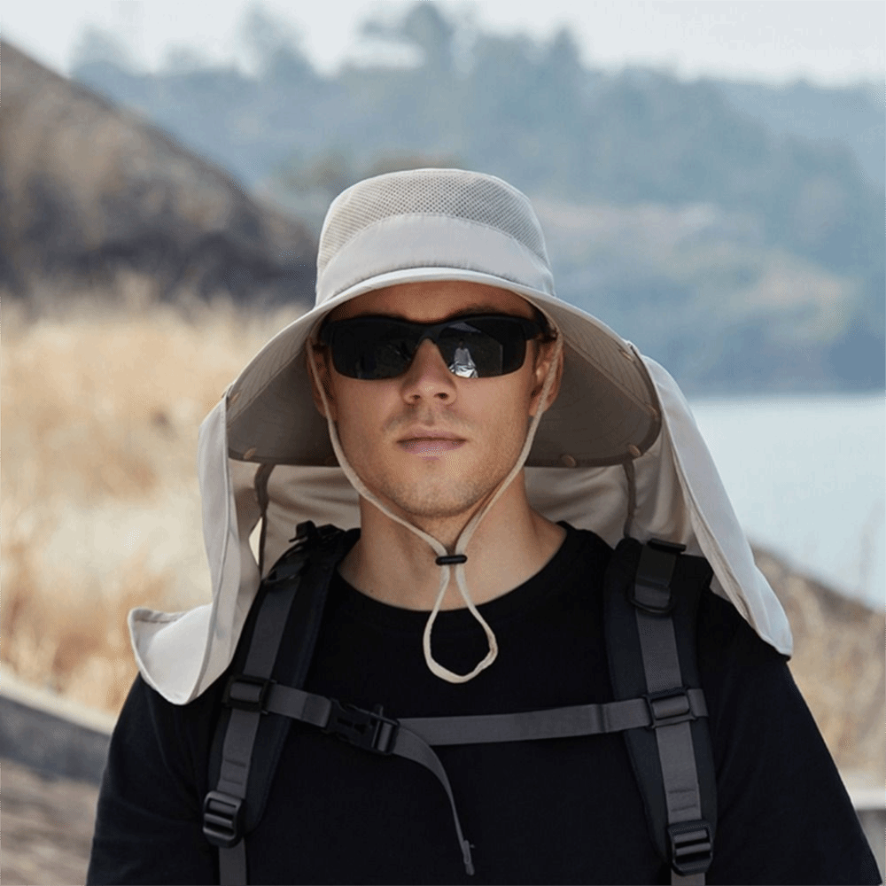 Bucket Hat Cotton - Topi Matahari Pria Bahan Kain Modis,